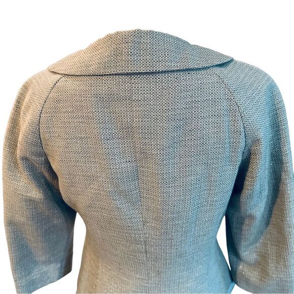 Badgley Mischka Tan  Metallic Jacket Sz 6 - Picture 9 of 11